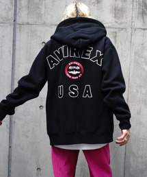 AVIREX | VARSITY LOGO SWEAT PARKA/ バーシティーロゴスウェットパーカー(パーカー)