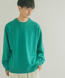 『洗濯可』FORK&SPOON　ウーステッドヤーンクルーネックニット