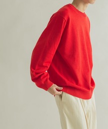 FORK&SPOON | 『洗濯可』『WEB/一部店舗限定カラー』FORK&SPOON　ウーステッドヤーンクルーネックニット(ニット/セーター)