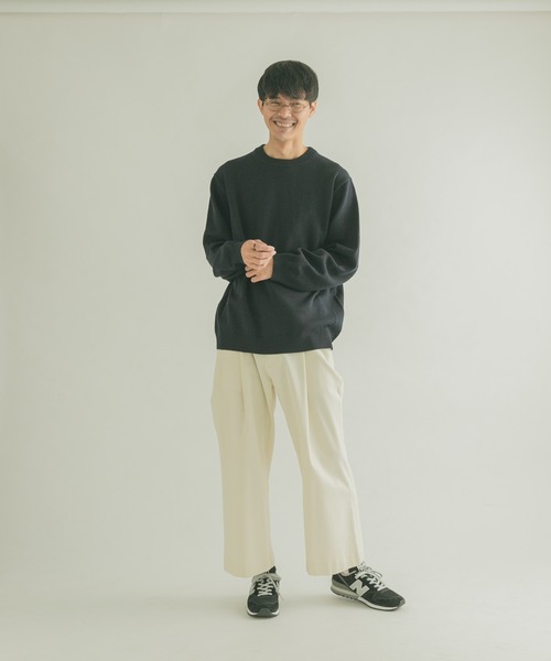 FORK&SPOON（フォークアンドスプーン）の「『洗濯可』FORK&SPOON　ウーステッドヤーンクルーネックニット（ニット/セーター・メンズ・レッド/ブルー系その他/グリーン系その他/ブルー/アイボリー・5/4）」の10枚目の写真