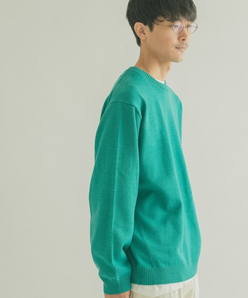 FORK&SPOON（フォークアンドスプーン）の「『洗濯可』FORK&SPOON　ウーステッドヤーンクルーネックニット（ニット/セーター・メンズ・レッド/ブルー系その他/グリーン系その他/ブルー/アイボリー・5/4）」の18枚目の写真