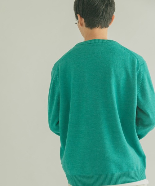 FORK&SPOON（フォークアンドスプーン）の「『洗濯可』FORK&SPOON ウーステッドヤーンクルーネックニット（ニット/セーター