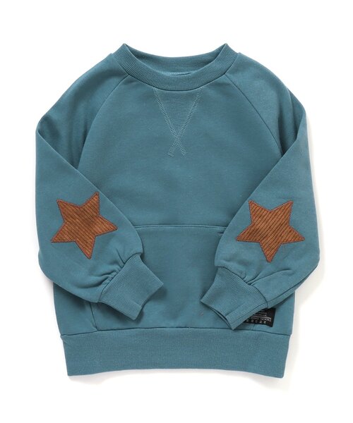 BREEZE（ブリーズ）の「【裏毛】スターパッチトレーナー（スウェット・キッズ・オレンジ/ミント/ライム/アイボリー/ブルー/チャコール/ベージュ・100/90/110/120/130/140/80）」の6枚目の写真