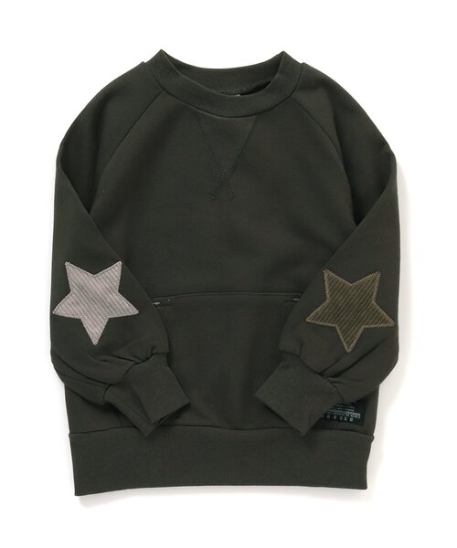 BREEZE（ブリーズ）の「【裏毛】スターパッチトレーナー（スウェット・キッズ・オレンジ/ミント/ライム/アイボリー/ブルー/チャコール/ベージュ・100/90/110/120/130/140/80）」の14枚目の写真
