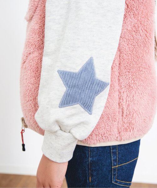 BREEZE（ブリーズ）の「【裏毛】スターパッチトレーナー（スウェット・キッズ・オレンジ/ミント/ライム/アイボリー/ブルー/チャコール/ベージュ・100/90/110/120/130/140/80）」の15枚目の写真