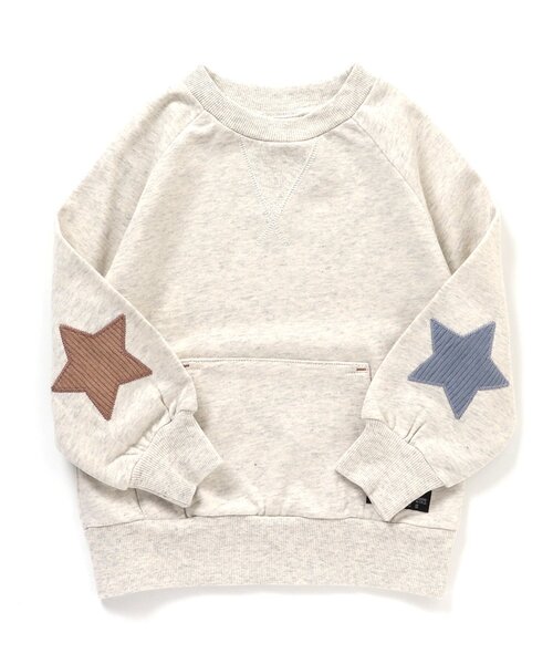 BREEZE（ブリーズ）の「【裏毛】スターパッチトレーナー（スウェット・キッズ・オレンジ/ミント/ライム/アイボリー/ブルー/チャコール/ベージュ・100/90/110/120/130/140/80）」の17枚目の写真