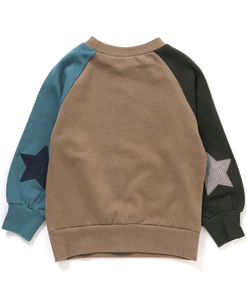 BREEZE（ブリーズ）の「【裏毛】スターパッチトレーナー（スウェット・キッズ・オレンジ/ミント/ライム/アイボリー/ブルー/チャコール/ベージュ・100/90/110/120/130/140/80）」の19枚目の写真