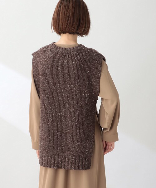 THE SHOP TK （ザ ショップ ティーケー ）の「◆【洗える/ウール混】メランジニットベスト（ベスト・レディース・ブラウン系6/ホワイト系8/ライトグレー系5・12）」の16枚目の写真