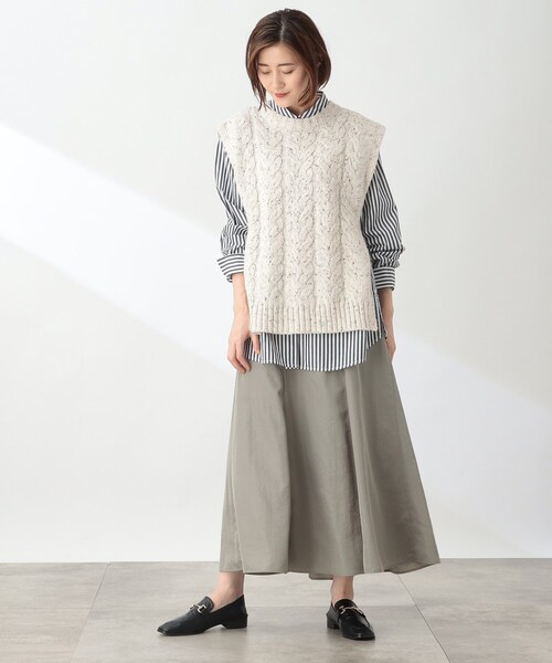 THE SHOP TK （ザ ショップ ティーケー ）の「◆【洗える/ウール混】メランジニットベスト（ベスト・レディース・ブラウン系6/ホワイト系8/ライトグレー系5・12）」の17枚目の写真