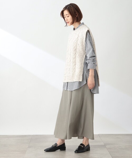 THE SHOP TK （ザ ショップ ティーケー ）の「◆【洗える/ウール混】メランジニットベスト（ベスト・レディース・ブラウン系6/ホワイト系8/ライトグレー系5・12）」の19枚目の写真