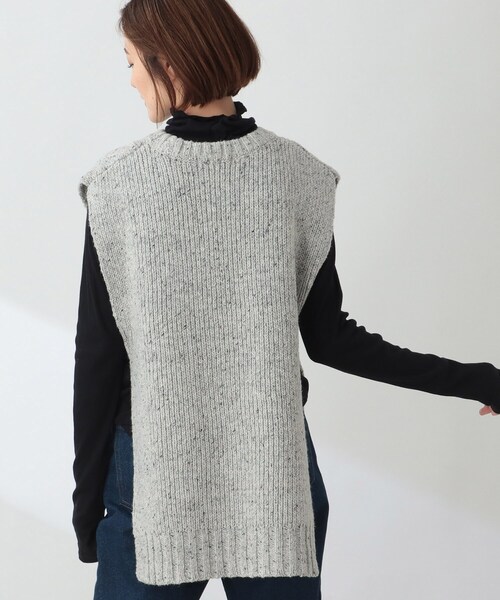 THE SHOP TK （ザ ショップ ティーケー ）の「◆【洗える/ウール混】メランジニットベスト（ベスト・レディース・ブラウン系6/ホワイト系8/ライトグレー系5・12）」の15枚目の写真