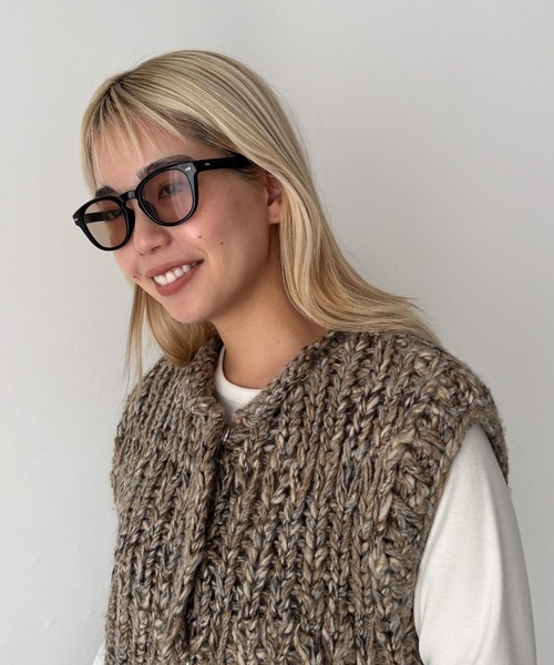 CANAL JEAN(キャナルジーン)の「Dume ウェリントンメガネ(メガネ・レディース・ブラック/ブラック×グリーン/ブラウン/ブラック×グレー・ONE SIZE)」の1枚目の写真