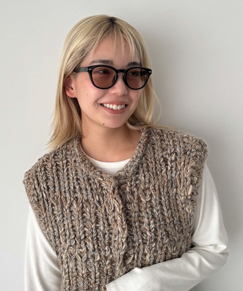 CANAL JEAN(キャナルジーン)の「Dume ウェリントンメガネ(メガネ・レディース・ブラック/ブラック×グリーン/ブラウン/ブラック×グレー・ONE SIZE)」の9枚目の写真