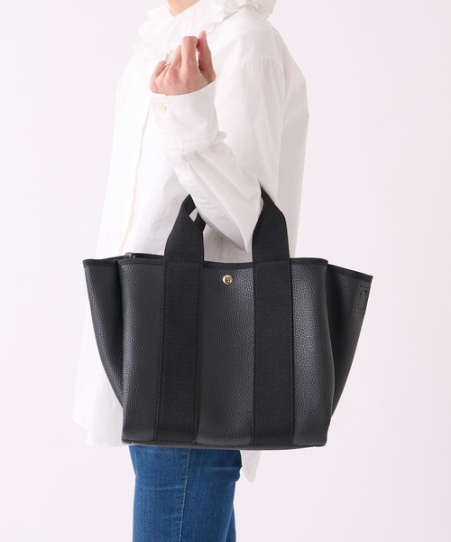 cache cache(カシュ カシュ)の「cache cache 太ショルダー付き2way トートバッグ(トートバッグ・レディース・ブラック/アイボリー/グレー・フリー)」の18枚目の写真