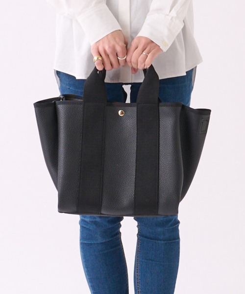 cache cache(カシュ カシュ)の「cache cache 太ショルダー付き2way トートバッグ(トートバッグ・レディース・ブラック/アイボリー/グレー・フリー)」の19枚目の写真