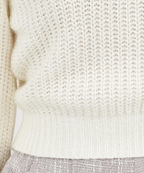 ROYAL PARTY（ロイヤルパーティー）の「2way畦編みニットトップス（ニット/セーター・レディース・オフホワイト/ブラック/ベージュ/ピンク・FREE）」の22枚目の写真