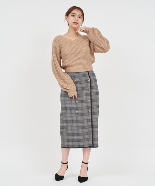 ROYAL PARTY（ロイヤルパーティー）の「2way畦編みニットトップス（ニット/セーター・レディース・オフホワイト/ブラック/ベージュ/ピンク・FREE）」の10枚目の写真