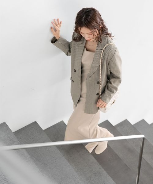 mysty woman（ミスティウーマン）の「無地チェックテーラードジャケット 126962（テーラードジャケット・レディース・モカ/ブラウン系その他/ベージュ系その他・FREE）」の21枚目の写真