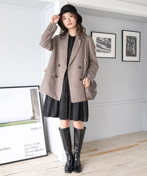 mysty woman（ミスティウーマン）の「無地チェックテーラードジャケット 126962（テーラードジャケット・レディース・モカ/ブラウン系その他/ベージュ系その他・FREE）」の18枚目の写真