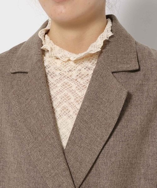 mysty woman（ミスティウーマン）の「無地チェックテーラードジャケット 126962（テーラードジャケット・レディース・モカ/ブラウン系その他/ベージュ系その他・FREE）」の11枚目の写真