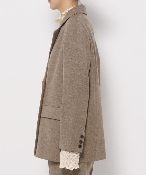 mysty woman（ミスティウーマン）の「無地チェックテーラードジャケット 126962（テーラードジャケット・レディース・モカ/ブラウン系その他/ベージュ系その他・FREE）」の8枚目の写真