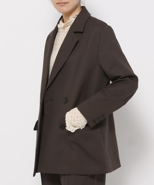 mysty woman（ミスティウーマン）の「無地チェックテーラードジャケット 126962（テーラードジャケット・レディース・モカ/ブラウン系その他/ベージュ系その他・FREE）」の20枚目の写真