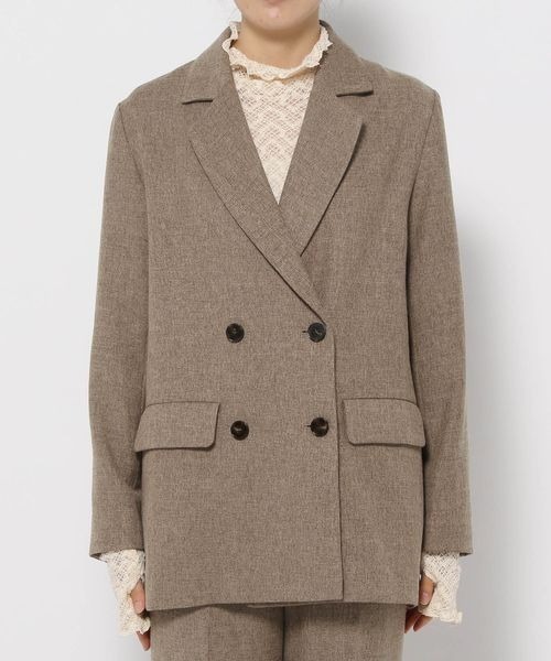 mysty woman（ミスティウーマン）の「無地チェックテーラードジャケット 126962（テーラードジャケット・レディース・モカ/ブラウン系その他/ベージュ系その他・FREE）」の22枚目の写真