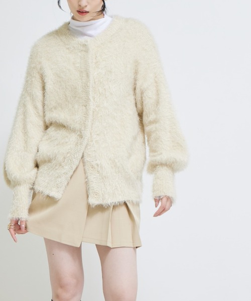 ボリュームシャギーニットカーディガン（カーディガン/ボレロ）｜solleim（ソルレム）