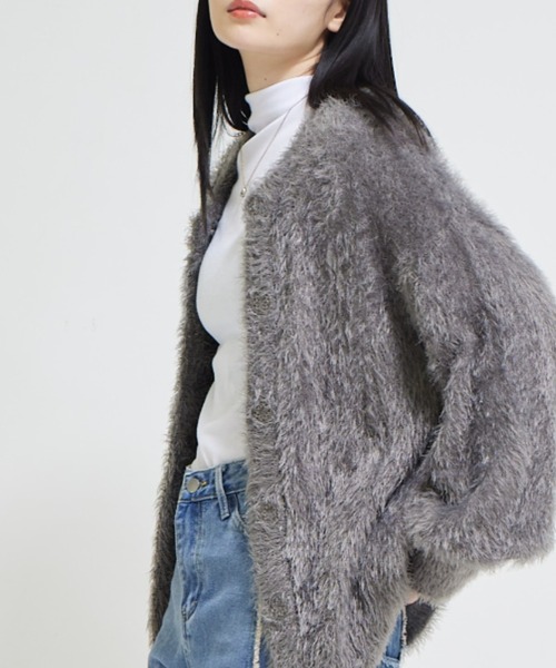 ボリュームシャギーニットカーディガン（カーディガン/ボレロ）｜solleim（ソルレム）