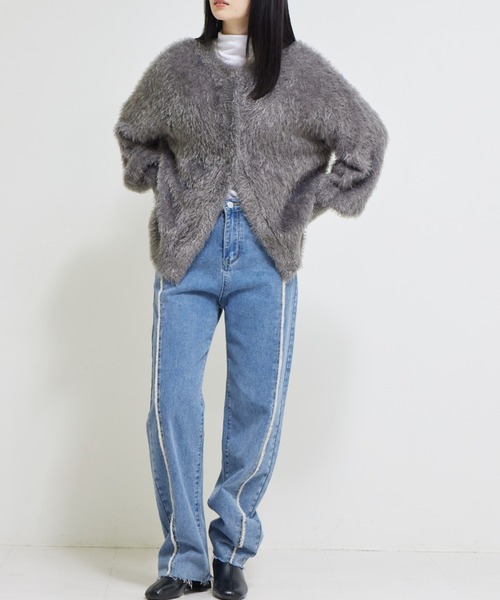 ボリュームシャギーニットカーディガン（カーディガン/ボレロ）｜solleim（ソルレム）