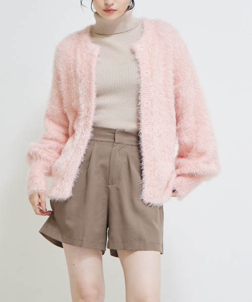 ボリュームシャギーニットカーディガン（カーディガン/ボレロ）｜solleim（ソルレム）