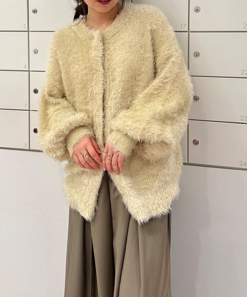 ボリュームシャギーニットカーディガン（カーディガン/ボレロ）｜solleim（ソルレム）