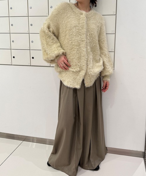 ボリュームシャギーニットカーディガン（カーディガン/ボレロ）｜solleim（ソルレム）