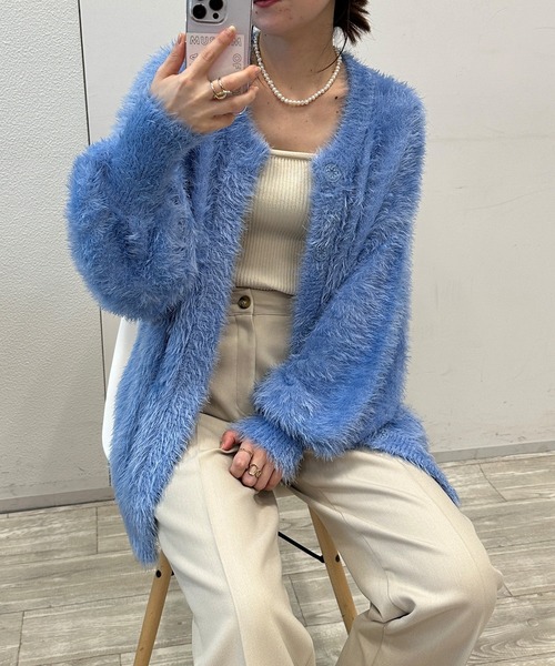 ボリュームシャギーニットカーディガン（カーディガン/ボレロ）｜solleim（ソルレム）