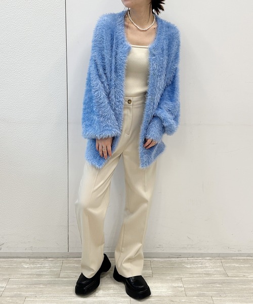 ボリュームシャギーニットカーディガン（カーディガン/ボレロ）｜solleim（ソルレム）