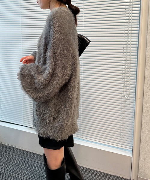 ボリュームシャギーニットカーディガン（カーディガン/ボレロ）｜solleim（ソルレム）