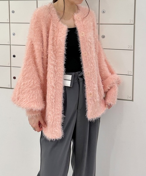 セール】ボリュームシャギーニットカーディガン（カーディガン/ボレロ