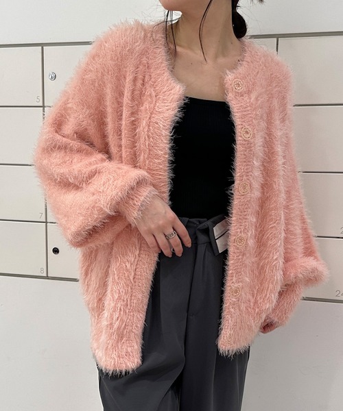 ボリュームシャギーニットカーディガン（カーディガン/ボレロ）｜solleim（ソルレム）