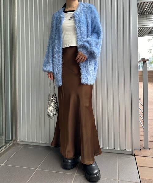 ボリュームシャギーニットカーディガン（カーディガン/ボレロ）｜solleim（ソルレム）