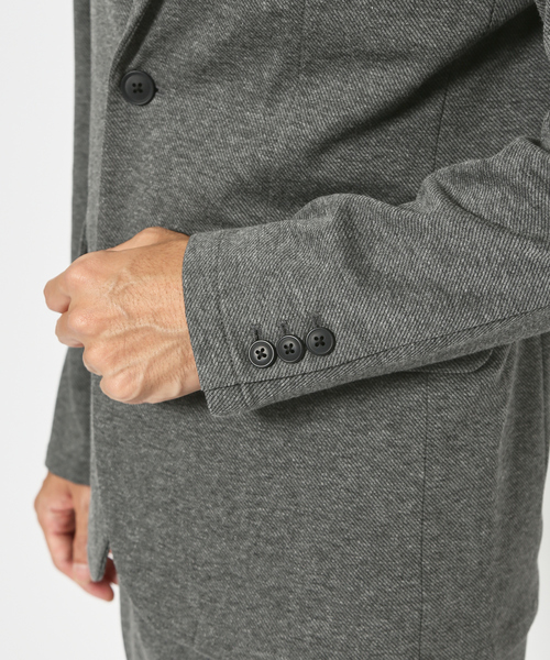 ABAHOUSE GRAY(アバハウスグレイ)の「【セットアップ対応】杢 ニット ツイル ジャケット(テーラードジャケット・メンズ・チャコールグレー/モカ/ネイビー/グレイッシュベージュ・44/46/48/50)」の10枚目の写真