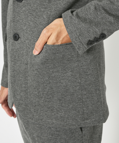 ABAHOUSE GRAY(アバハウスグレイ)の「【セットアップ対応】杢 ニット ツイル ジャケット(テーラードジャケット・メンズ・チャコールグレー/モカ/ネイビー/グレイッシュベージュ・44/46/48/50)」の11枚目の写真