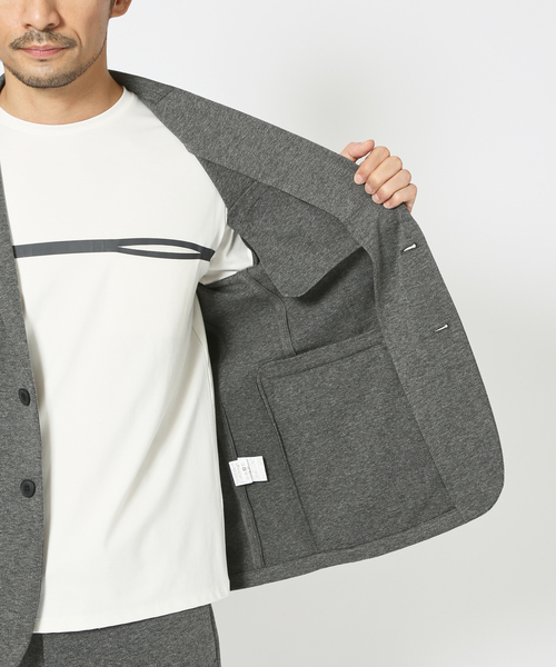 ABAHOUSE GRAY(アバハウスグレイ)の「【セットアップ対応】杢 ニット ツイル ジャケット(テーラードジャケット・メンズ・チャコールグレー/モカ/ネイビー/グレイッシュベージュ・44/46/48/50)」の15枚目の写真