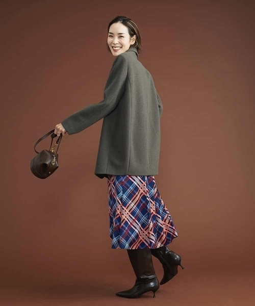 MICHEL KLEIN(ミッシェル・クラン)の「ニードルリバーチェスターコート(チェスターコート・レディース・カーキ/ブラック・38/40)」の17枚目の写真