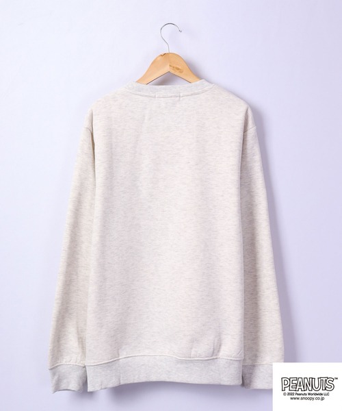 PEANUTS（ピーナッツ）の「PEANUTS スヌーピー/チャーリーブラウン 裏起毛スウェットトレーナー（スウェット・レディース・ラベンダー/ベージュ系その他/グリーン系その他/ワイン/オートミール/ホワイト系その他/オフホワイト/カーキ・L/LL/M）」の12枚目の写真