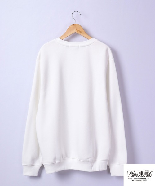 PEANUTS（ピーナッツ）の「PEANUTS スヌーピー/チャーリーブラウン 裏起毛スウェットトレーナー（スウェット・レディース・ラベンダー/ベージュ系その他/グリーン系その他/ワイン/オートミール/ホワイト系その他/オフホワイト/カーキ・L/LL/M）」の11枚目の写真