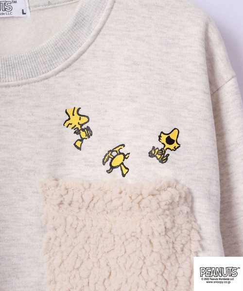 PEANUTS（ピーナッツ）の「PEANUTS スヌーピー/チャーリーブラウン 裏起毛スウェットトレーナー（スウェット・レディース・ラベンダー/ベージュ系その他/グリーン系その他/ワイン/オートミール/ホワイト系その他/オフホワイト/カーキ・L/LL/M）」の14枚目の写真