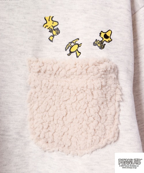PEANUTS（ピーナッツ）の「PEANUTS スヌーピー/チャーリーブラウン 裏起毛スウェットトレーナー（スウェット・レディース・ラベンダー/ベージュ系その他/グリーン系その他/ワイン/オートミール/ホワイト系その他/オフホワイト/カーキ・L/LL/M）」の15枚目の写真