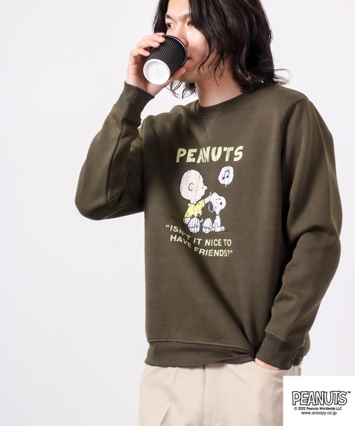 PEANUTS スヌーピー スウェット SNOOPY プリント トレーナー