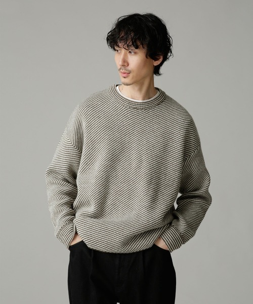 NANO universe(ナノユニバース)の「LB.03/ウールミックスダイアゴナルニット(ニット/セーター・メンズ・その他1/その他2/その他3・S/M/L)」の12枚目の写真