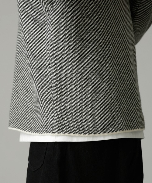 NANO universe(ナノユニバース)の「LB.03/ウールミックスダイアゴナルニット(ニット/セーター・メンズ・その他1/その他2/その他3・S/M/L)」の9枚目の写真
